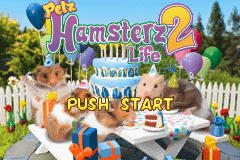 Petz Hamsterz 2 title screen for GameBoy Advance